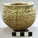 Restorable corrugated pottery jar