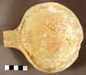 Undecorated pottery ladle