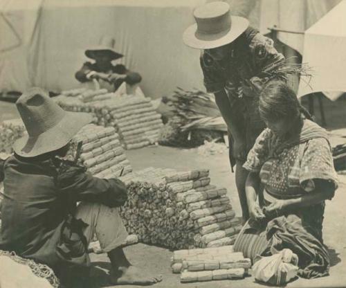 Buying incense or "Copal" at the Sunday market