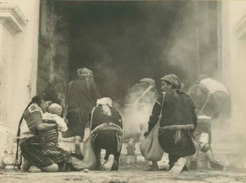 Guatemala / Courtesy Grace Line / Incense and Prayer before the Church, Chichicastenango