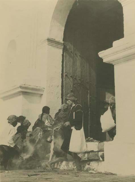 Prayer and Incense before the Church