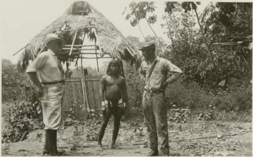 Chocó man and two expedition members