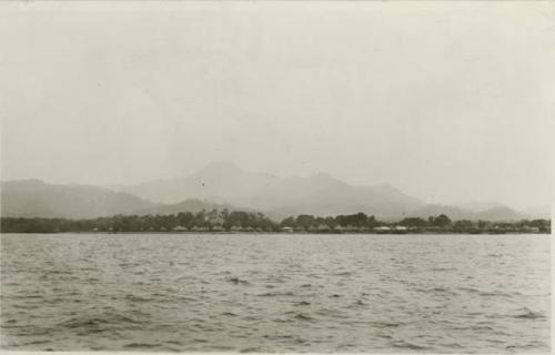 View across the water to opposite shore