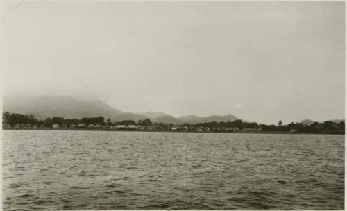 View across the water to opposite shore