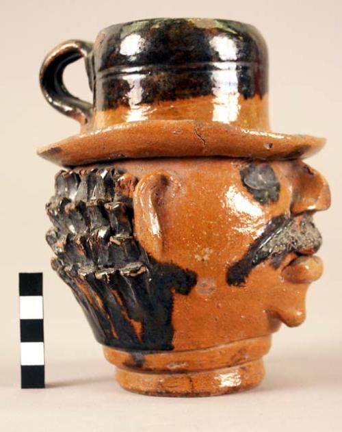 Mug in the shape of a man's head