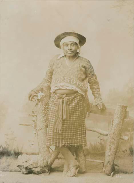 Portrait of Maya man, an Indian from San Miguel Uspantán