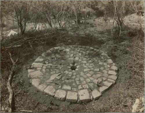 Detail of circular pavement of Chultun