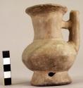 Grey pottery vessel, spouted & annular base - Playa de los Muertos type