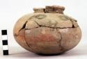 Small earthen jar, with base