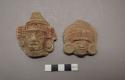 Heads of terracotta figures