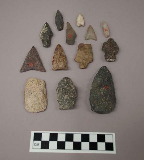 Stone arrowheads