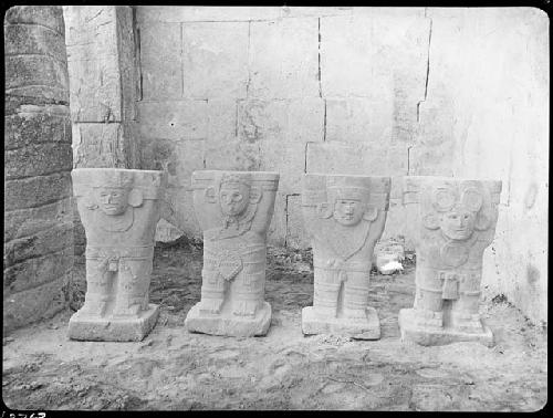 Atlantean figures excavated from the floor - Temple of Tigers