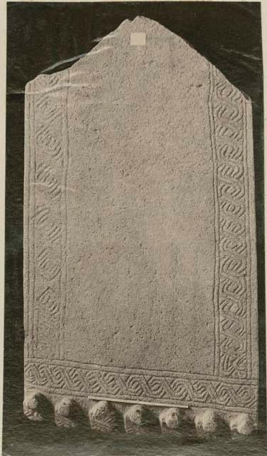 Carved stone slab