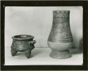 Pottery jar and effigy dish