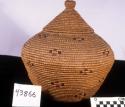 Large basket with conical lid.