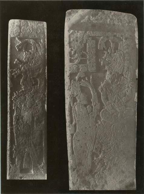 Stela 32 "the obelisk" and Stela 33 "a sitting divinity"