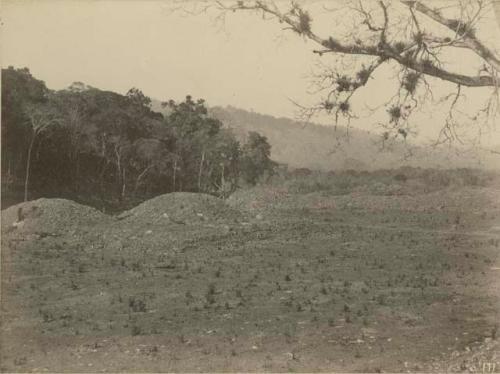 View of ruins, looking southwest from Mound 3