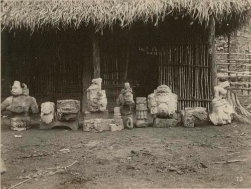 Sculptures found during excavation of Mound 21 and 22