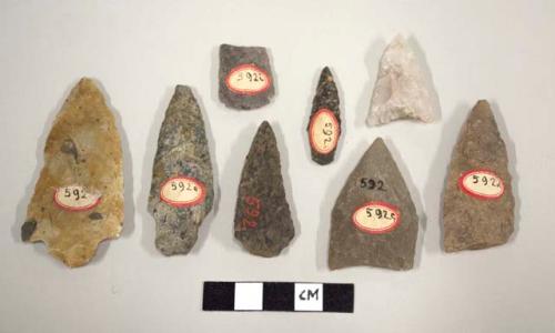 Arrowheads of stone