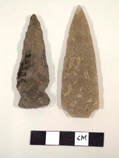 Stone spearpoints