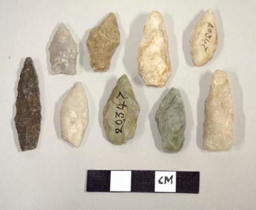 Stone arrowheads - stem