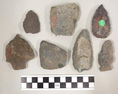 Rude stone implements