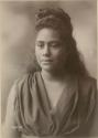 Samoan woman, studio portrait