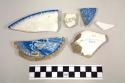 Ceramic sherds of pearlware, porcelain, and whiteware