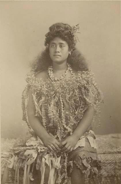 Samoan woman, posed portrait