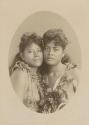 Two Samoan women, posed studio portrait