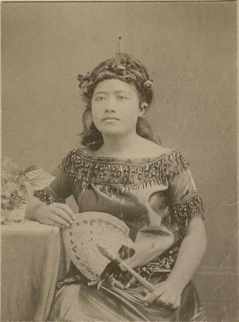 Samoan woman, formal portrait