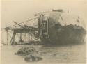 German gunboat Adler after the hurricane of March 15-16 1889