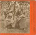 German stereoview card featuring a group of chiefs in Apia, Samoa