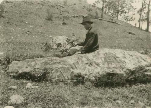 Marked stones at Siguatepeque after clearing