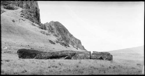 Large broken moai