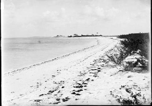 Lagoon beach of Vaiatekeue with miki miki bushes