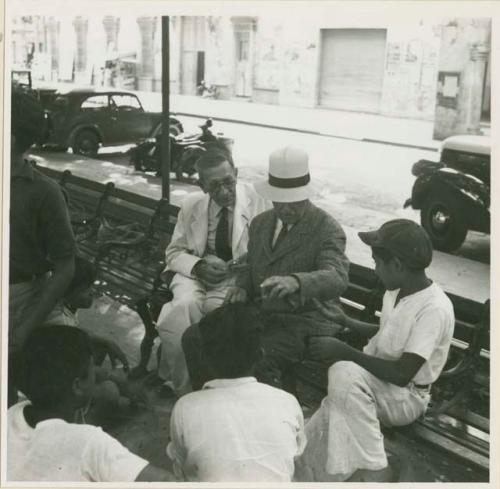 Alfred Tozzer with children in Merida