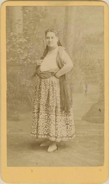 Studio portrait of Mexican woman