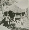 Grass-thatched sleeping hut