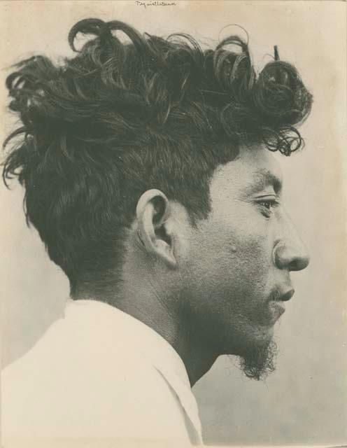 Profile portrait of a Chontal man