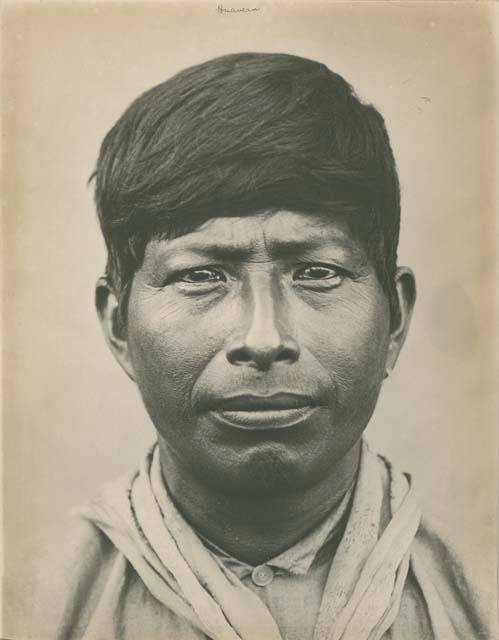 Frontal facial portrait of a Huave man