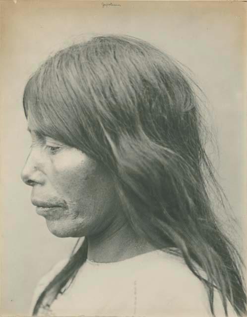 Profile portrait of a Trique woman