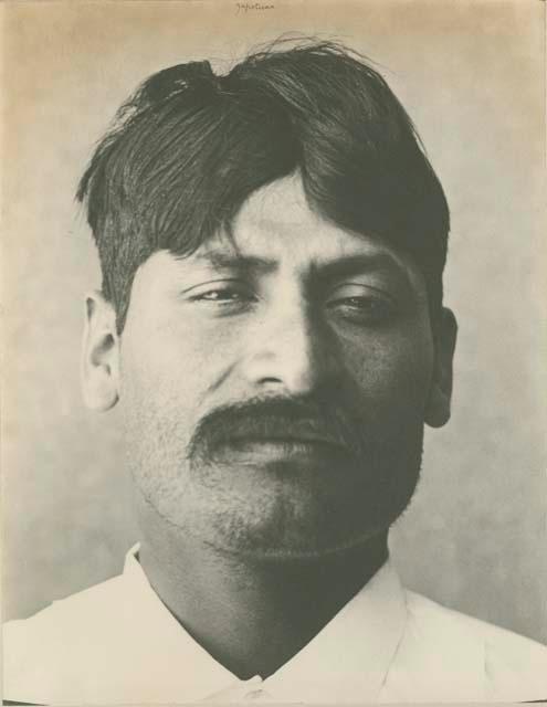 Frontal facial portrait of a Zapotec man