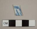 Hand painted blue and white Asian Porcelain rim sherd from a plate or saucer