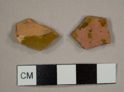 Lead-glazed redware sherds