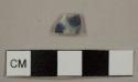Asian porcelain sherd with hand-painted blue decoration