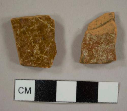 Lead-glazed redware sherds