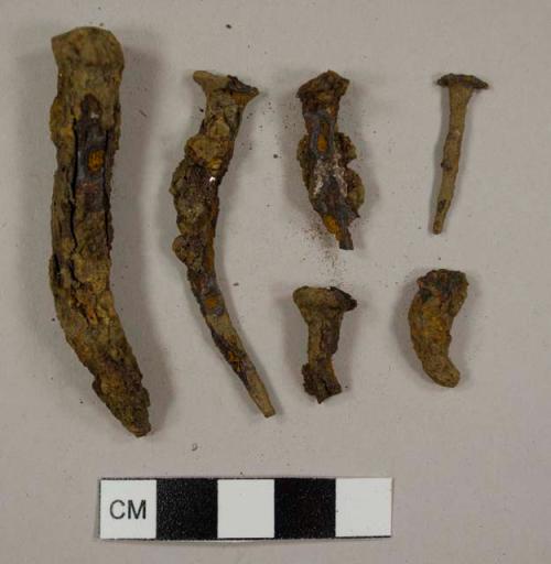 Nail fragments, including some possible cut nails