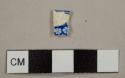 Transfer-printed pearlware saucer rim sherd