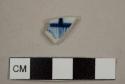 Asian porcelain sherd with blue handpainted design